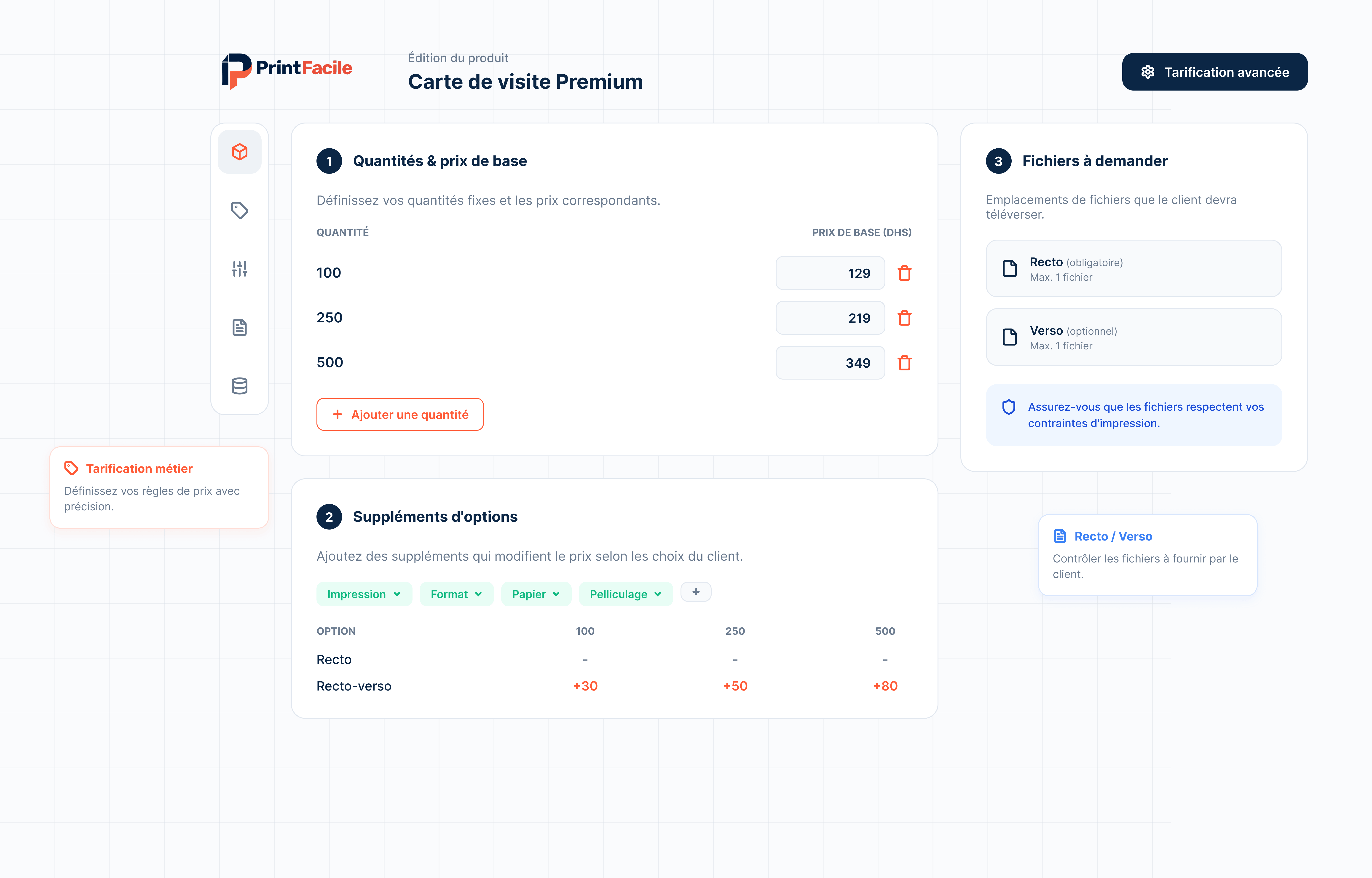Illustration — Règles produit, fichiers et compatibilités